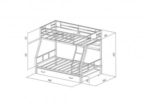 Двухъярусная кровать Гранада 1 ПЯ Черная в Магнитогорске - magnitogorsk.mebel74.com | фото 2