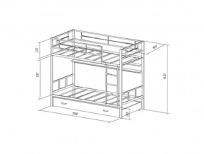 Двухъярусная кровать Севилья 2 ПЯ Черная в Магнитогорске - magnitogorsk.mebel74.com | фото 2