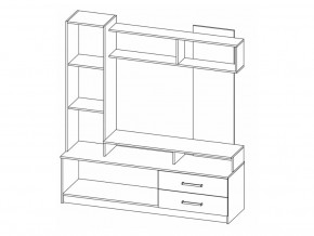 Гостиная центр Дарья вотан/белый глянец в Магнитогорске - magnitogorsk.mebel74.com | фото 2