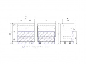 Комплект мебели в ванную Grani 750 белый напольный в Магнитогорске - magnitogorsk.mebel74.com | фото 5