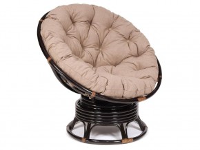 Кресло-качалка Papasan w 23/01 B с подушкой Antique brown, экошерсть Коричневый в Магнитогорске - magnitogorsk.mebel74.com | фото