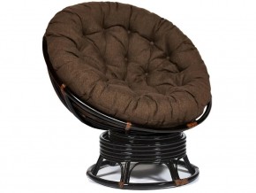 Кресло-качалка Papasan w 23/01 B с подушкой Antique brown, ткань Коричневый в Магнитогорске - magnitogorsk.mebel74.com | фото