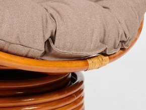 Кресло-качалка Papasan w 23/01 B с подушкой Cognac, экошерсть Коричневый в Магнитогорске - magnitogorsk.mebel74.com | фото 2