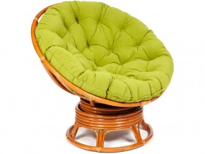 Кресло-качалка Papasan w 23/01 B с подушкой Cognac, флок Олива в Магнитогорске - magnitogorsk.mebel74.com | фото