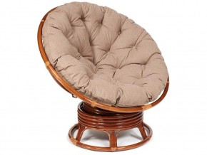 Кресло-качалка Papasan w 23/01 B с подушкой Pecan, экошерсть Коричневый в Магнитогорске - magnitogorsk.mebel74.com | фото