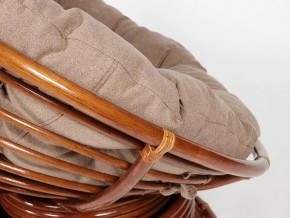 Кресло-качалка Papasan w 23/01 B с подушкой Pecan, экошерсть Коричневый в Магнитогорске - magnitogorsk.mebel74.com | фото 3