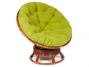 Кресло-качалка Papasan w 23/01 B с подушкой Pecan, флок Олива в Магнитогорске - magnitogorsk.mebel74.com | фото