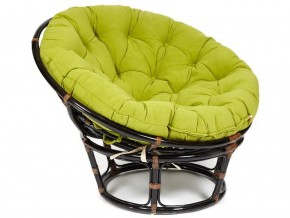 Кресло Papasan 23/01 W с подушкой Antique brown, флок Олива в Магнитогорске - magnitogorsk.mebel74.com | фото