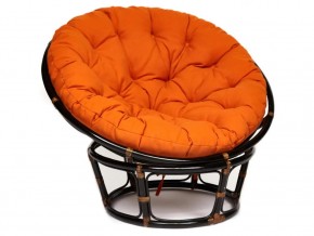 Кресло Papasan 23/01 W с подушкой Antique brown, ткань Оранжевый в Магнитогорске - magnitogorsk.mebel74.com | фото