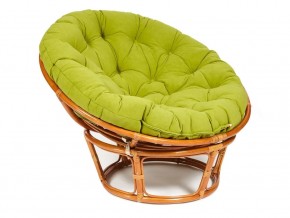 Кресло Papasan 23/01 W с подушкой Cognac, флок Олива в Магнитогорске - magnitogorsk.mebel74.com | фото 1