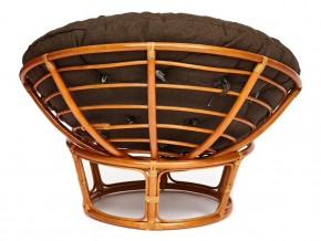 Кресло Papasan 23/01 W с подушкой Cognac, ткань Коричневый в Магнитогорске - magnitogorsk.mebel74.com | фото 2