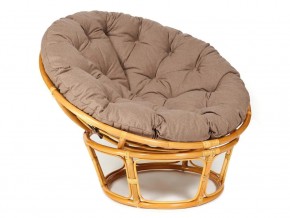 Кресло Papasan 23/01 W с подушкой Honey, экошерсть Коричневый в Магнитогорске - magnitogorsk.mebel74.com | фото 1