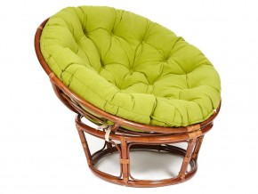 Кресло Papasan 23/01 W с подушкой Pecan, флок Олива в Магнитогорске - magnitogorsk.mebel74.com | фото