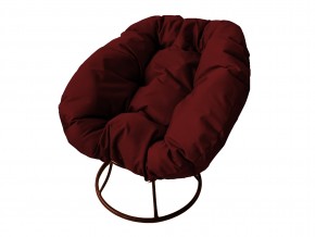 Кресло Пончик без ротанга бордовая подушка в Магнитогорске - magnitogorsk.mebel74.com | фото