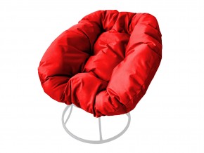 Кресло Пончик без ротанга красная подушка в Магнитогорске - magnitogorsk.mebel74.com | фото 1