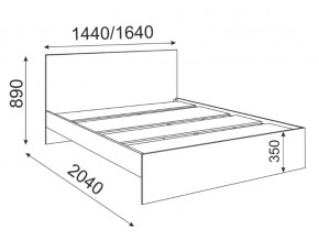 Кровать 1400 Осло модуль 4 с ящиками Дуб золото в Магнитогорске - magnitogorsk.mebel74.com | фото 2