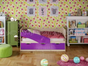 Кровать Бабочки 1600 Фиолетовый металлик в Магнитогорске - magnitogorsk.mebel74.com | фото 1