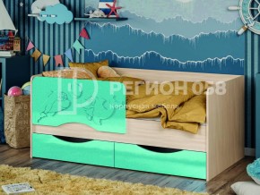 Кровать Дельфин-2 МДФ Бирюза металлик в Магнитогорске - magnitogorsk.mebel74.com | фото