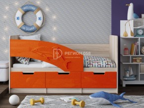 Кровать Дельфин-6 МДФ 1800 Апельсин металлик в Магнитогорске - magnitogorsk.mebel74.com | фото