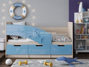 Кровать Дельфин-6 МДФ 1800 Голубой металлик в Магнитогорске - magnitogorsk.mebel74.com | фото