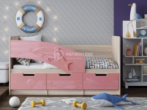 Кровать Дельфин-6 МДФ 1800 Розовый металлик в Магнитогорске - magnitogorsk.mebel74.com | фото 1
