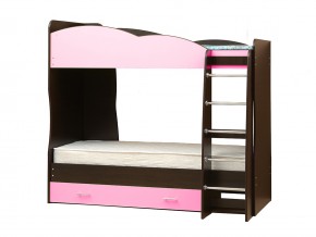 Кровать детская двухъярусная Юниор 2.1 светло-розовый в Магнитогорске - magnitogorsk.mebel74.com | фото 1