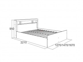 Кровать Ольга 19 1600 в Магнитогорске - magnitogorsk.mebel74.com | фото 2