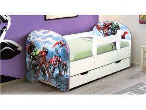 Кровать с фотопечатью с 1 ящиком Супергерои 800*1600 в Магнитогорске - magnitogorsk.mebel74.com | фото