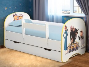 Кровать с фотопечатью с 1 ящиком Веселое семейство 700*1400 в Магнитогорске - magnitogorsk.mebel74.com | фото 1