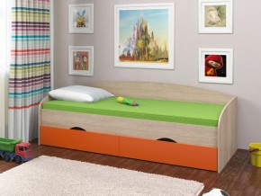 Кровать Соня 2 сонома-оранжевый в Магнитогорске - magnitogorsk.mebel74.com | фото 1