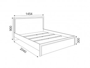 Кровать стандарт с настилом 1400 Беатрис модуль 16 Орех гепланкт в Магнитогорске - magnitogorsk.mebel74.com | фото 2