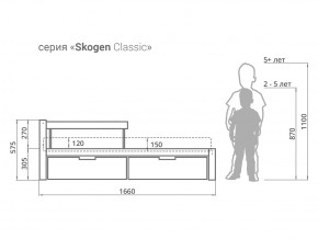 Кровать Svogen classic с ящиками и бортиком дерево-графит в Магнитогорске - magnitogorsk.mebel74.com | фото 2