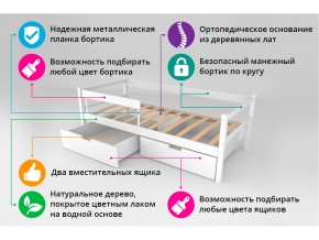 Кровать-тахта Svogen с ящиками и бортиком бежевый в Магнитогорске - magnitogorsk.mebel74.com | фото 4