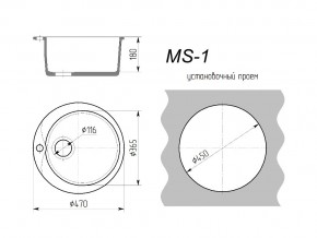 Кухонная мойка MS-1 в Магнитогорске - magnitogorsk.mebel74.com | фото 2