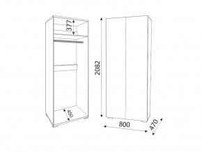 М01 (ручка торцевая) Шкаф (2 двери) штанга в Магнитогорске - magnitogorsk.mebel74.com | фото