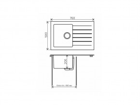 Мойка комбинированная Tolero twist TTS-760 Серый металлик 001 в Магнитогорске - magnitogorsk.mebel74.com | фото 2