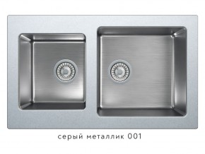 Мойка комбинированная Tolero twist TTS-840 Серый металлик 001 в Магнитогорске - magnitogorsk.mebel74.com | фото