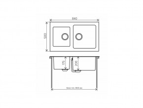 Мойка комбинированная Tolero twist TTS-840 Серый металлик 001 в Магнитогорске - magnitogorsk.mebel74.com | фото 2