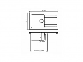 Мойка комбинированная Tolero twist TTS-860 Серый металлик 001 в Магнитогорске - magnitogorsk.mebel74.com | фото 2