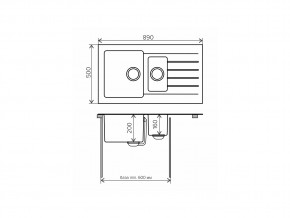 Мойка комбинированная Tolero twist TTS-890 Серый металлик 001 в Магнитогорске - magnitogorsk.mebel74.com | фото 2