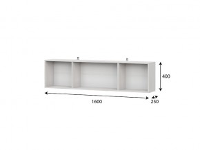 Полка навесная 1600 Серия №4 Гамма 20 Сандал светлый в Магнитогорске - magnitogorsk.mebel74.com | фото 2