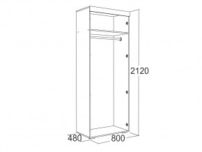 Шкаф 2-х дверный для одежды Ольга 19 в Магнитогорске - magnitogorsk.mebel74.com | фото 2