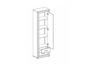 Шкаф B136-REG1D2S Мальта сибирская лиственница в Магнитогорске - magnitogorsk.mebel74.com | фото 2