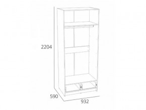 Шкаф для одежды Оттавия НМ 011.80 Антрацит в Магнитогорске - magnitogorsk.mebel74.com | фото 2