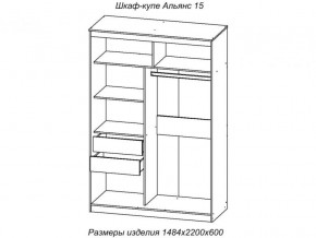 Шкаф-купе Альянс 15 комплект зеркал №2 в Магнитогорске - magnitogorsk.mebel74.com | фото 2