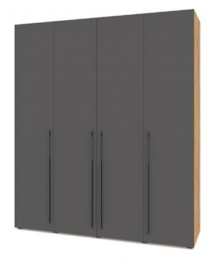 Стоун С41 Шкаф 4-х дв (Золотой дуб/Графит) в Магнитогорске - magnitogorsk.mebel74.com | фото