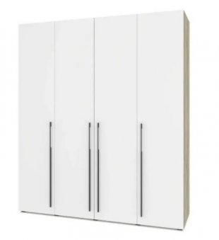 Стоун С41 Шкаф 4-х дв (Серый дуб/Белый) в Магнитогорске - magnitogorsk.mebel74.com | фото