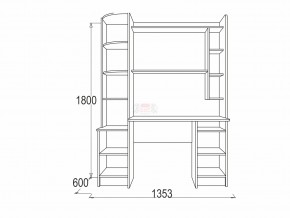 Стол письменный Омега 1 венге/млечный дуб в Магнитогорске - magnitogorsk.mebel74.com | фото 2