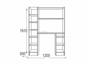 Стол письменный Омега 2 венге/млечный дуб в Магнитогорске - magnitogorsk.mebel74.com | фото 2